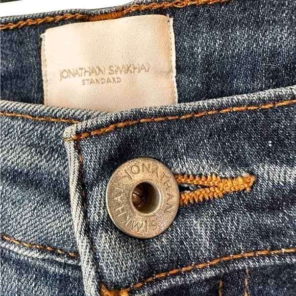 Jonathan Simkhai Womens River Distressed High Rise Straight Leg Jeans - Picture 6 of 16